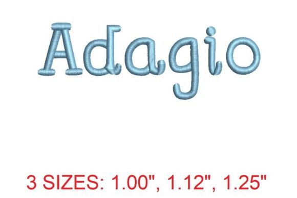Adagio Bold Embroidery Font for Business Use