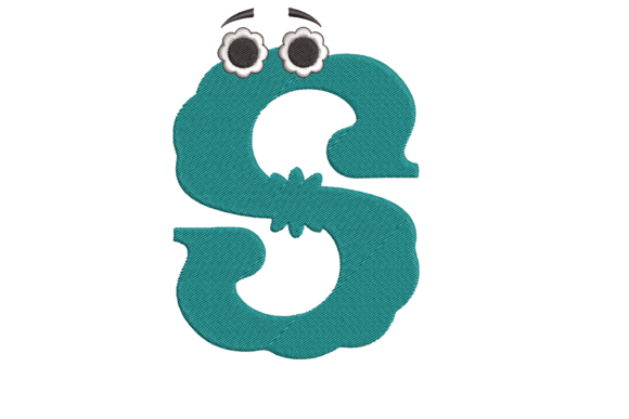 Alphabet Letter S: A Charming Embroidery Design