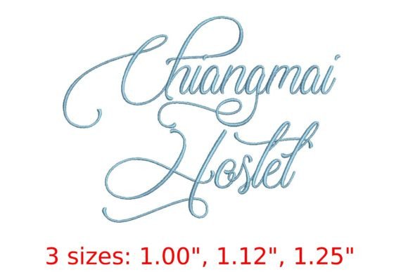 Chiangmai Hostel Embroidery Font Review