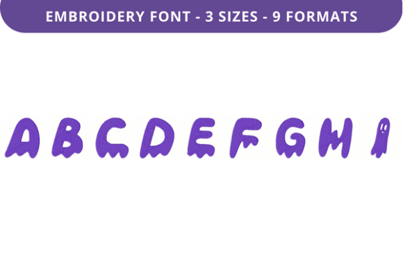 Drippy Ghost Font A to I: An Embroidery Review
