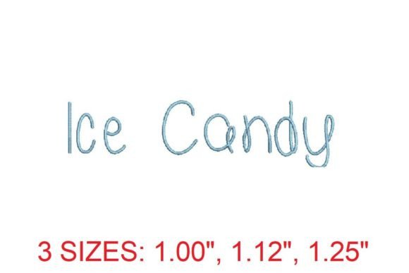 Ice Candy Font: A Sweet and Playful Embroidery Choice