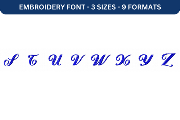 Mademoiselle K Upper S to Z: A Stylish Embroidery Font