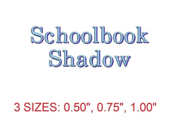 Schoolbook Shadow Embroidery Font Review