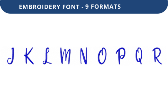Smooth Slushie Font J to R: A Festive Embroidery Choice