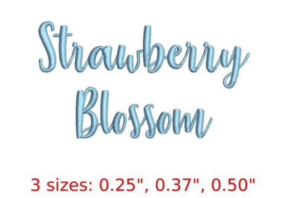 Strawberry Blossom: A Sweet Embroidery Font