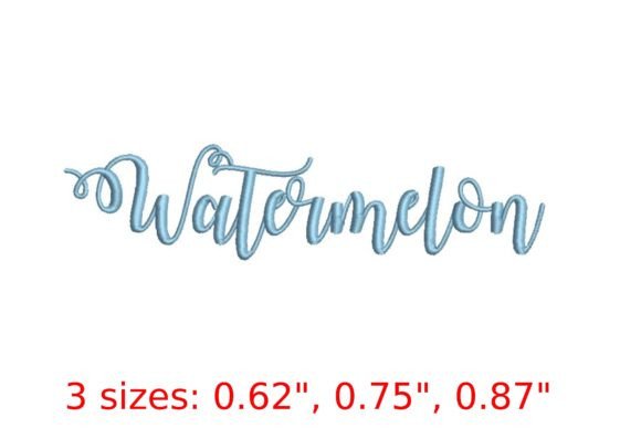 Watermelon Embroidery Font: A Summertime Delight