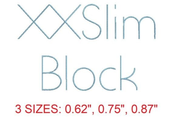 XXSlim Block Embroidery Font: Elegant and Modern